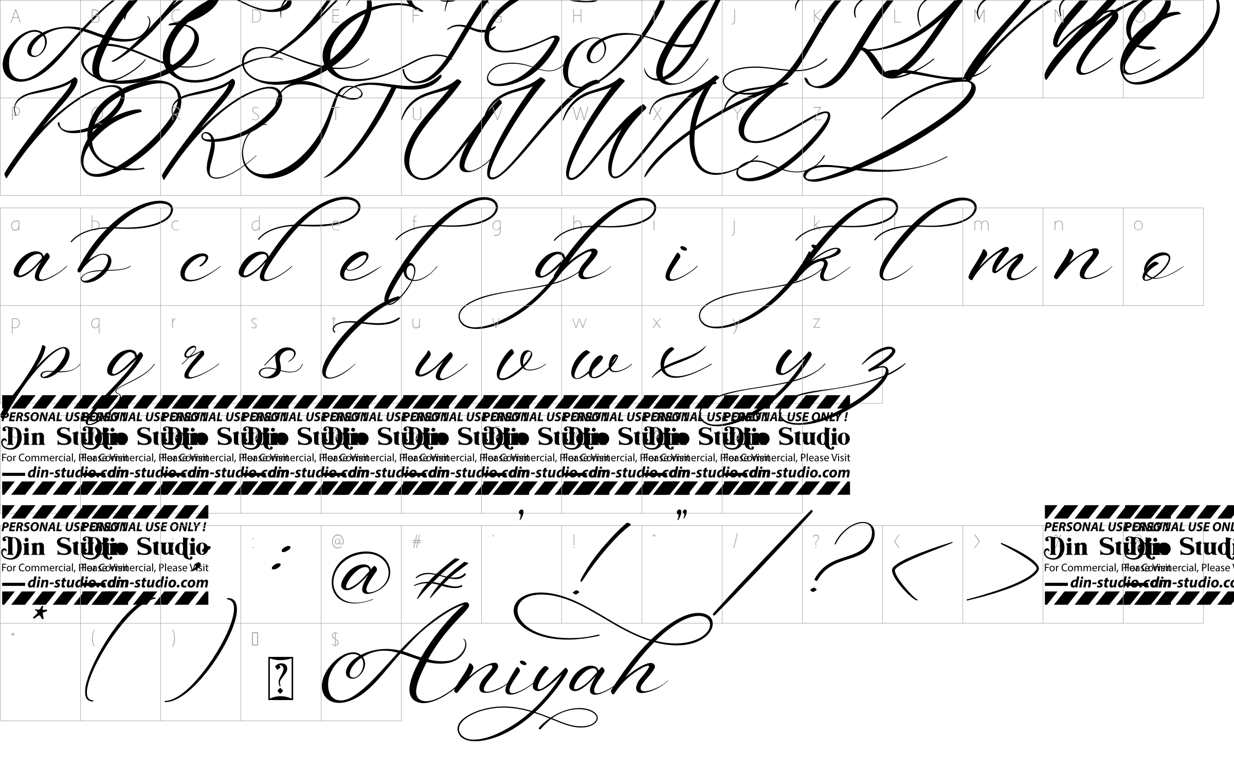 Aniyah font - clickfreefonts