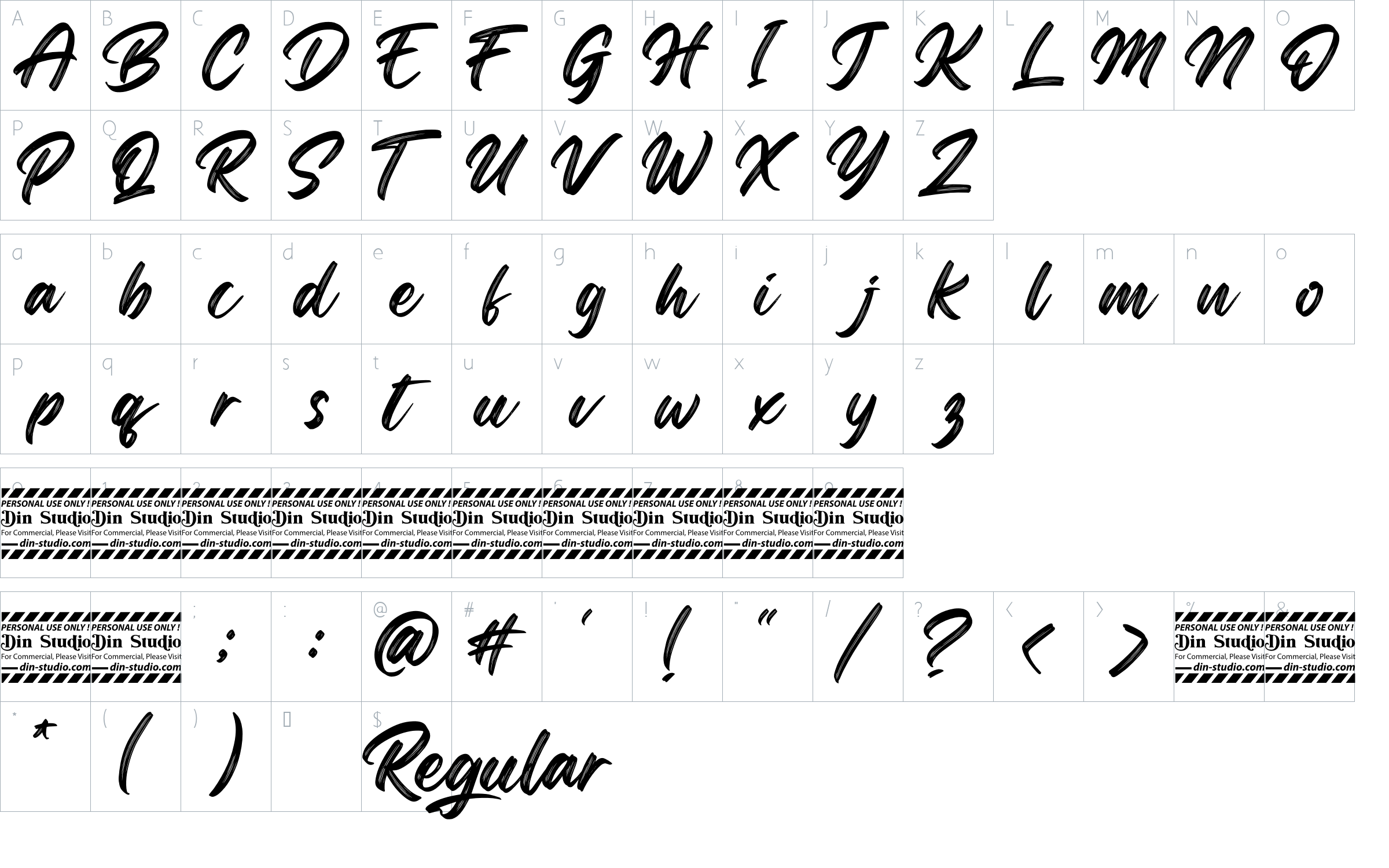 Regular Brush font details clickfreefonts