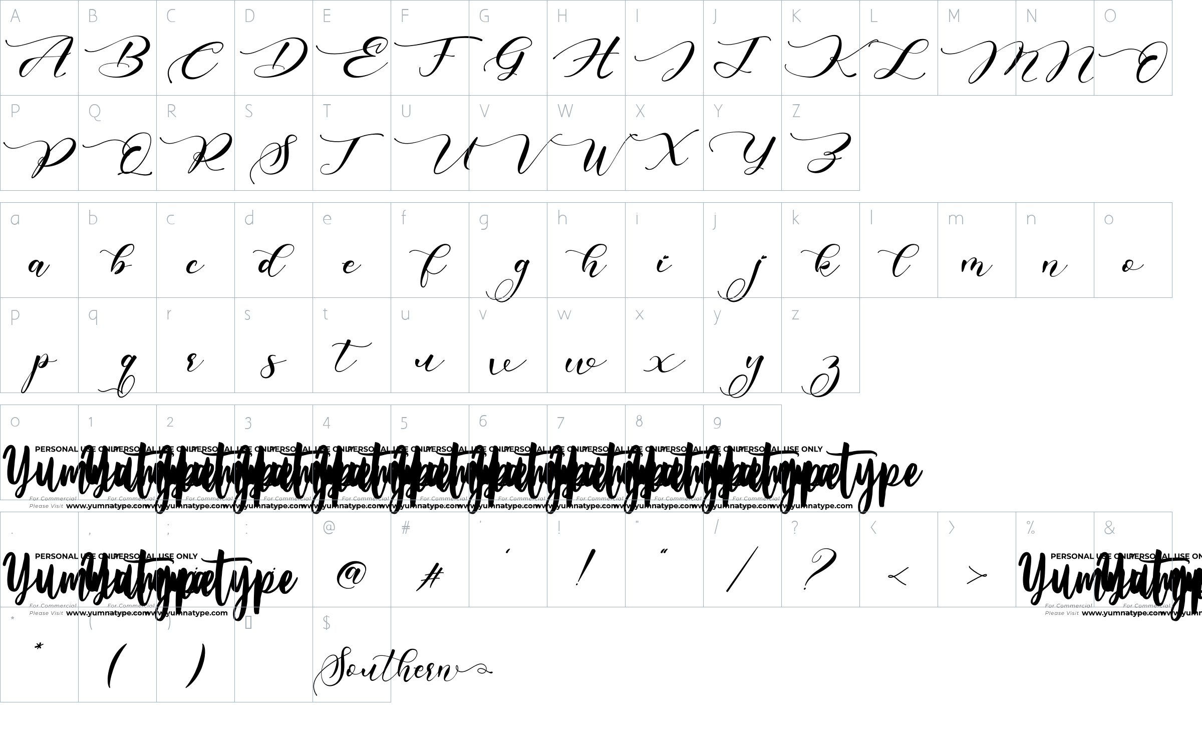 Southern font - clickfreefonts