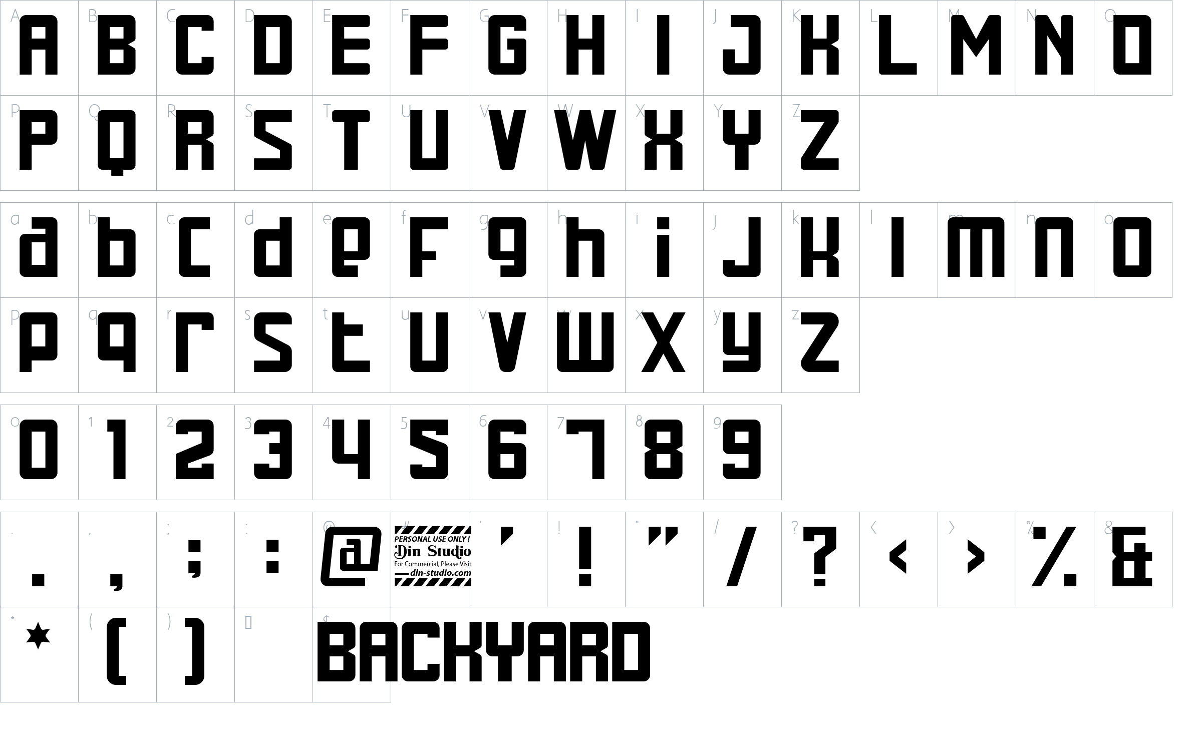 character map