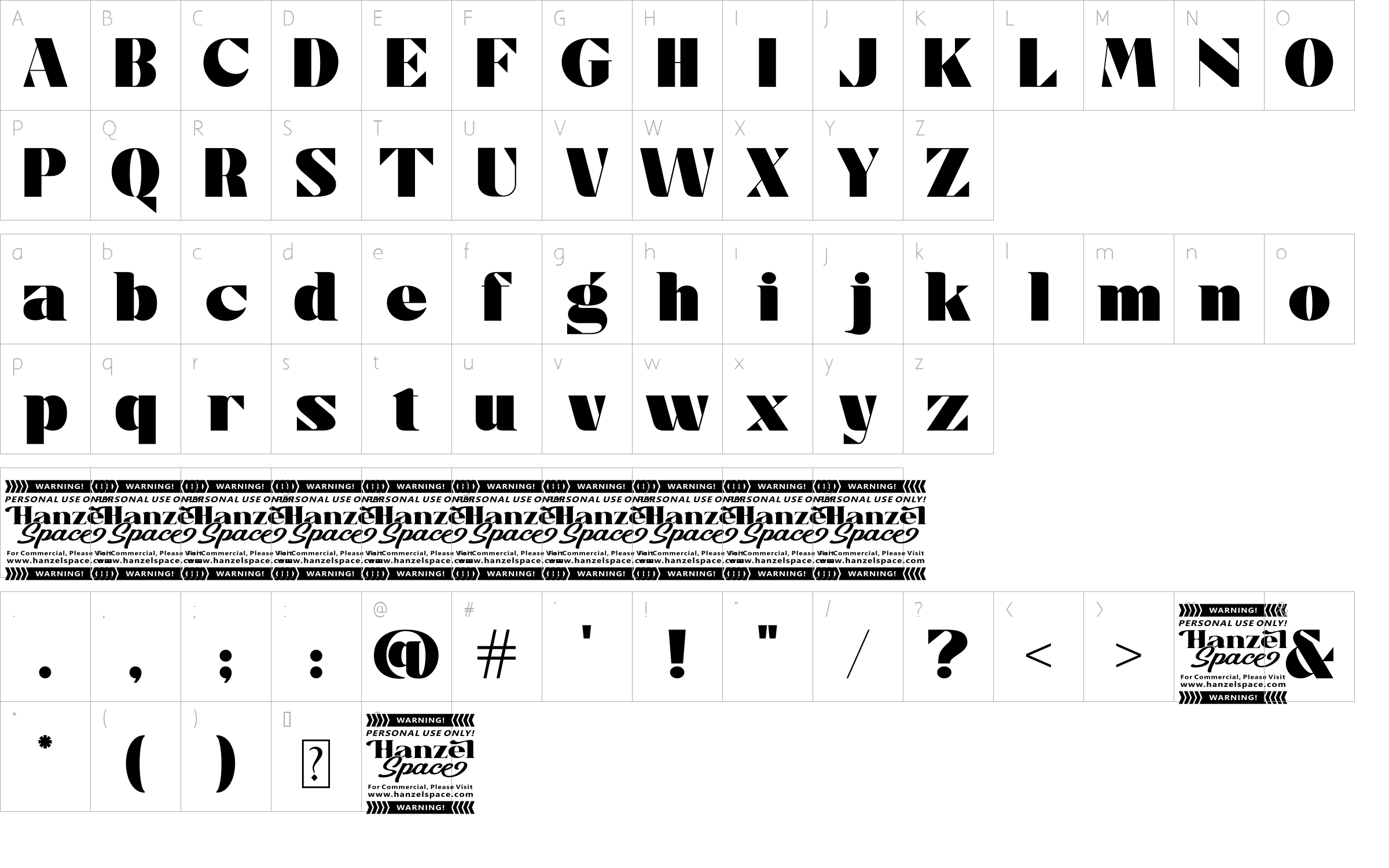 character map