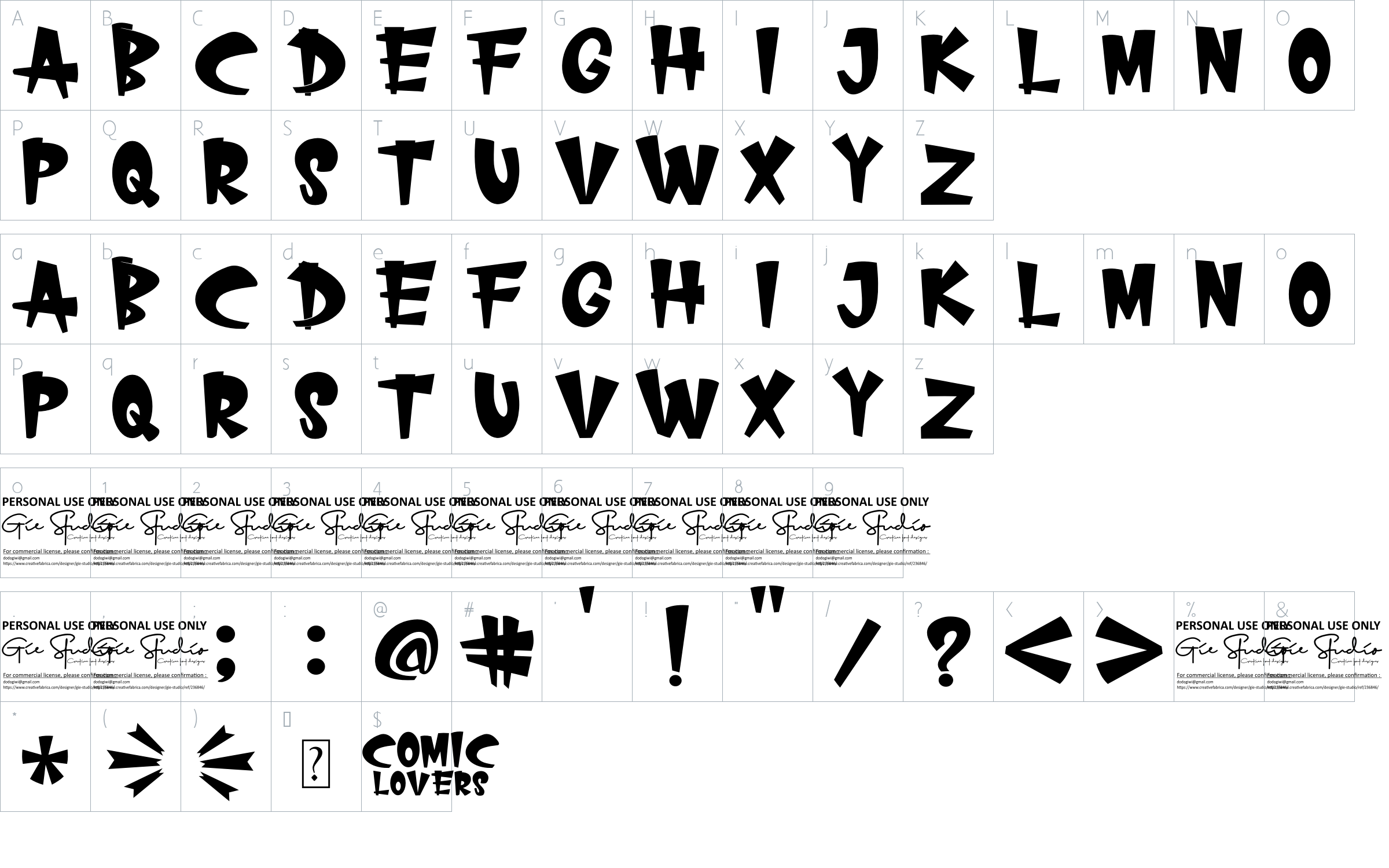 character map