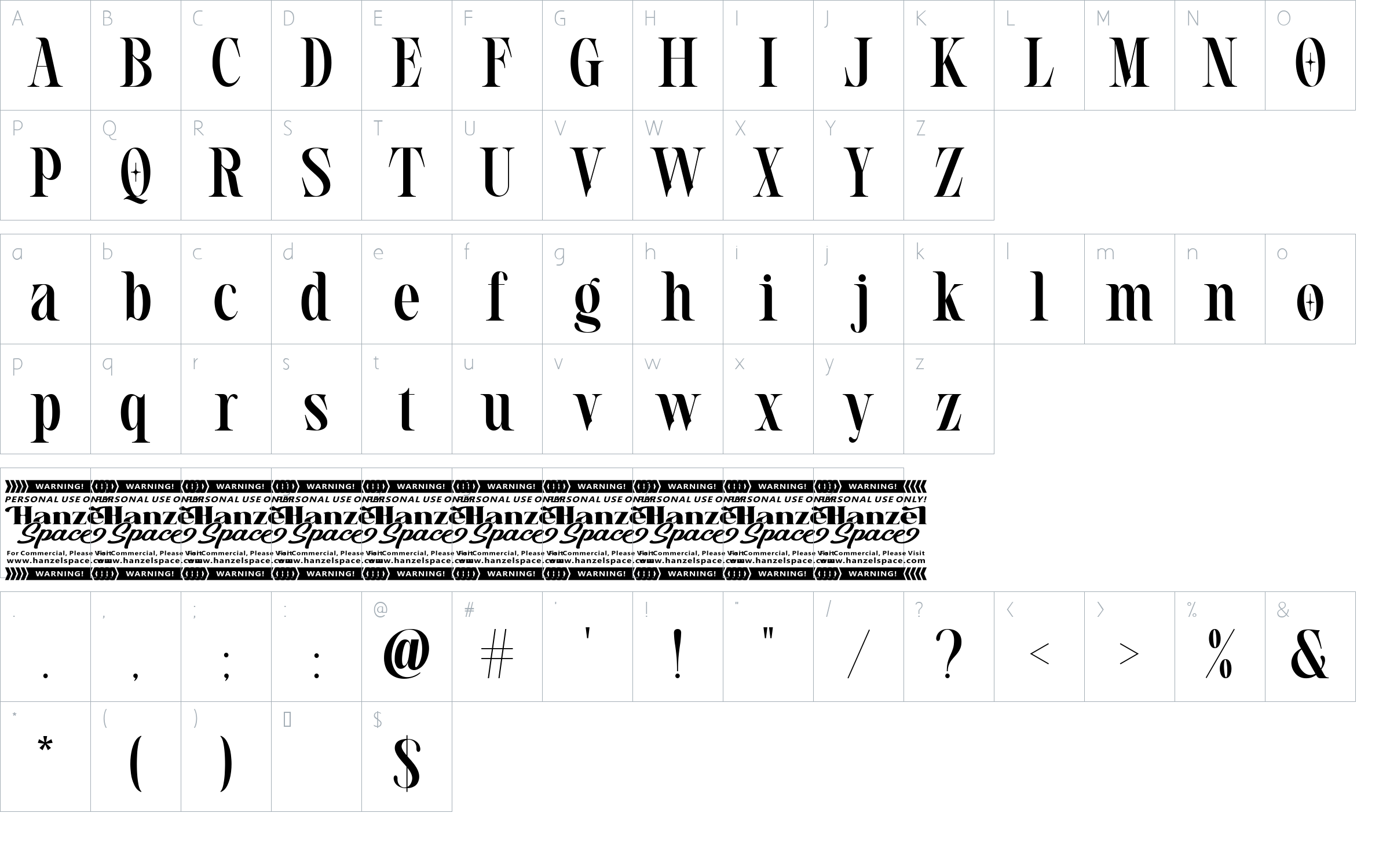 character map