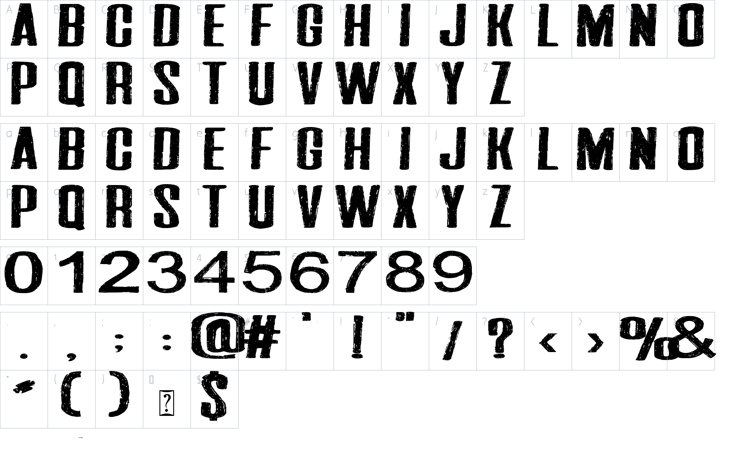 character map