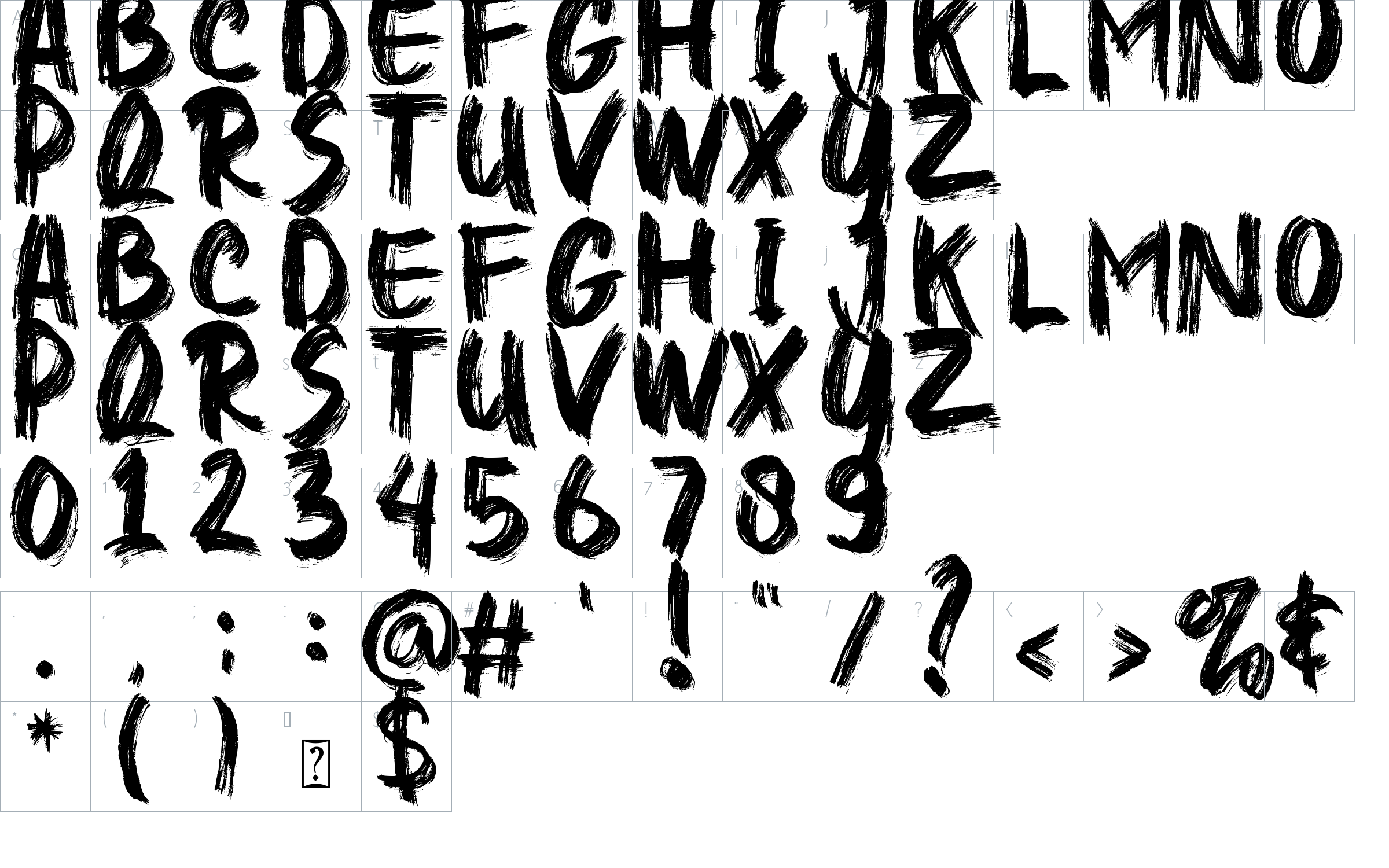 character map