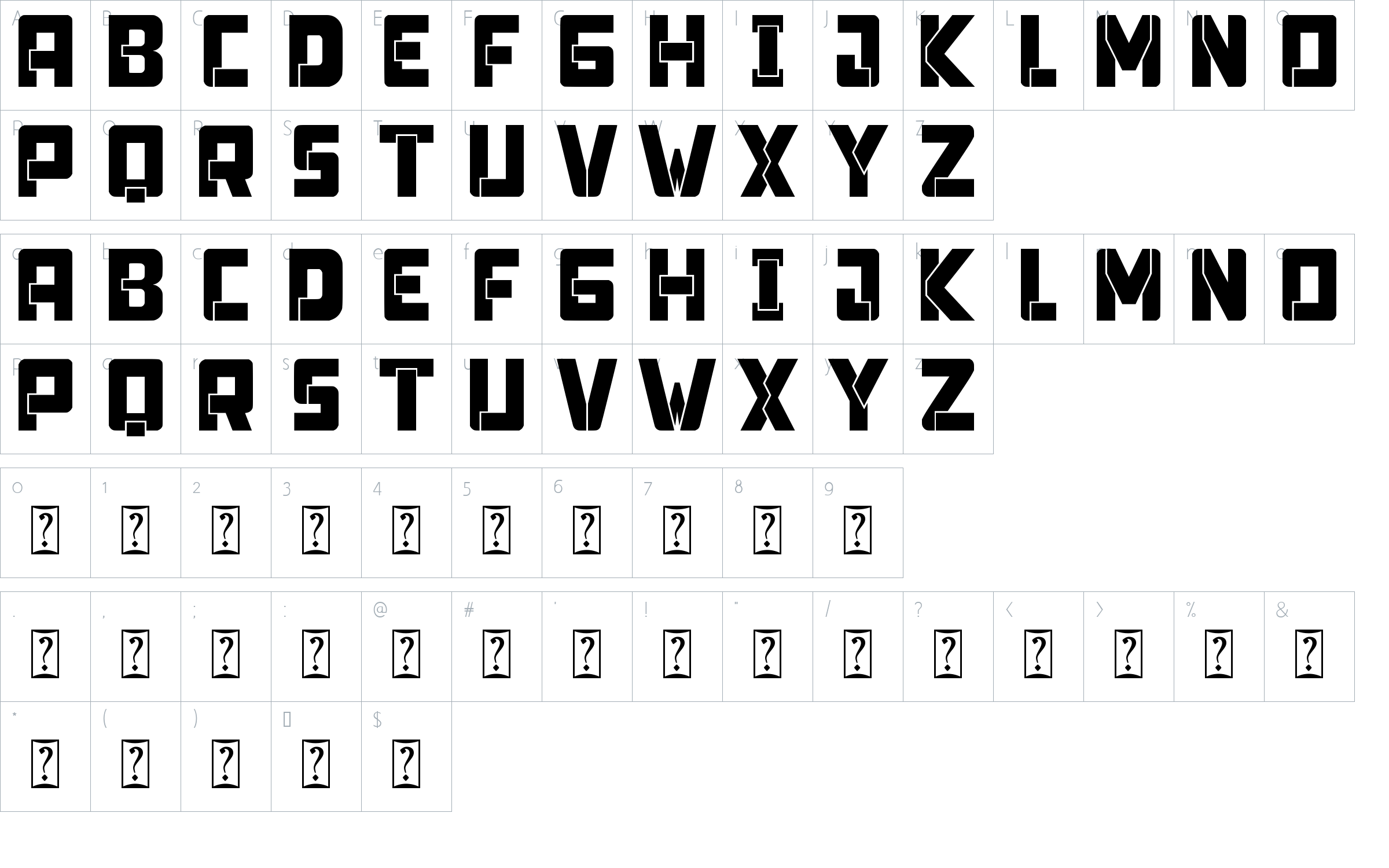 character map