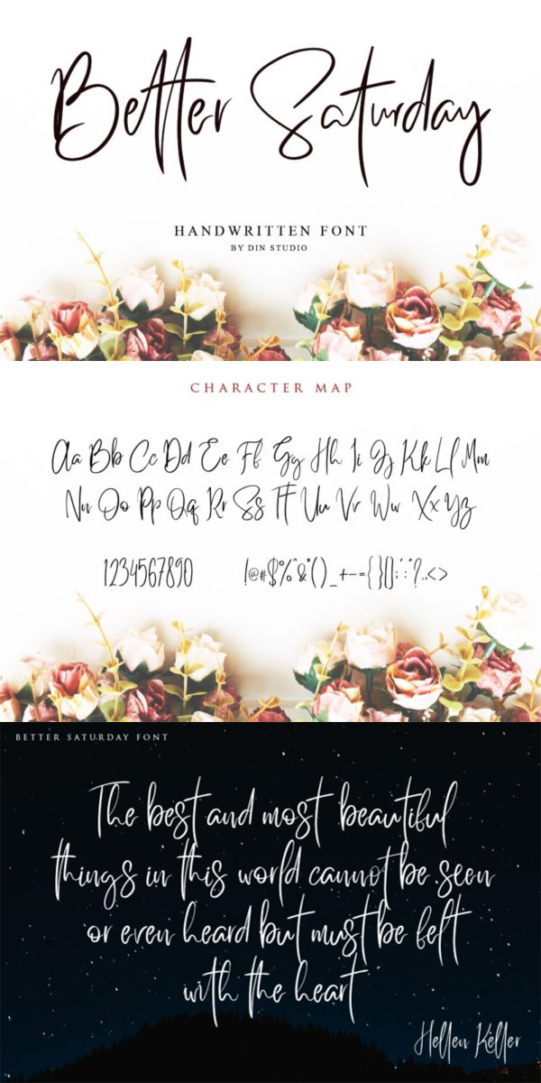 Better Saturday font - clickfreefonts