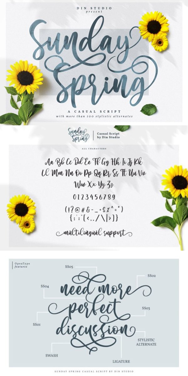 Sunday spring font - clickfreefonts