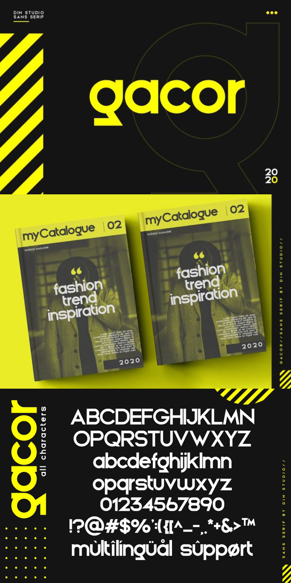Gacor font - clickfreefonts