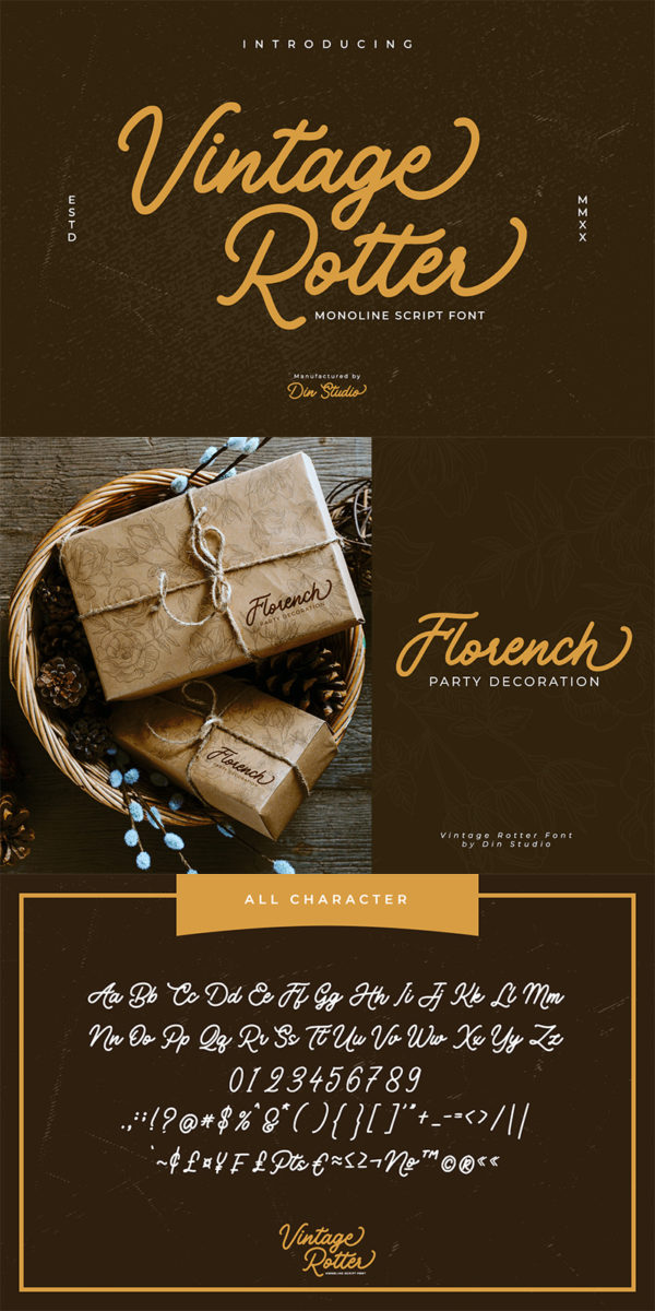 Vintage Rotter font - clickfreefonts
