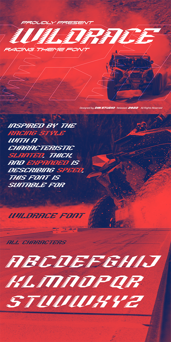 Wildrace font - clickfreefonts