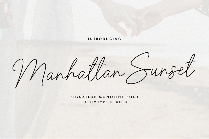 Manhattan Sunset Font font - clickfreefonts